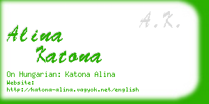 alina katona business card